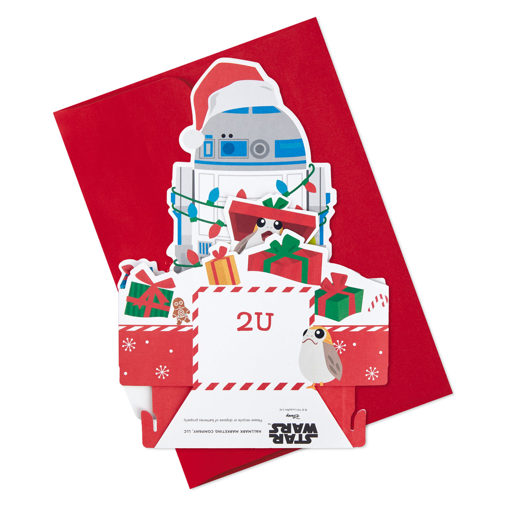 Paper Wonder Star Wars Displayable Pop Up Christmas Card with Music (R2-D2, We Wish You a Merry Christmas)