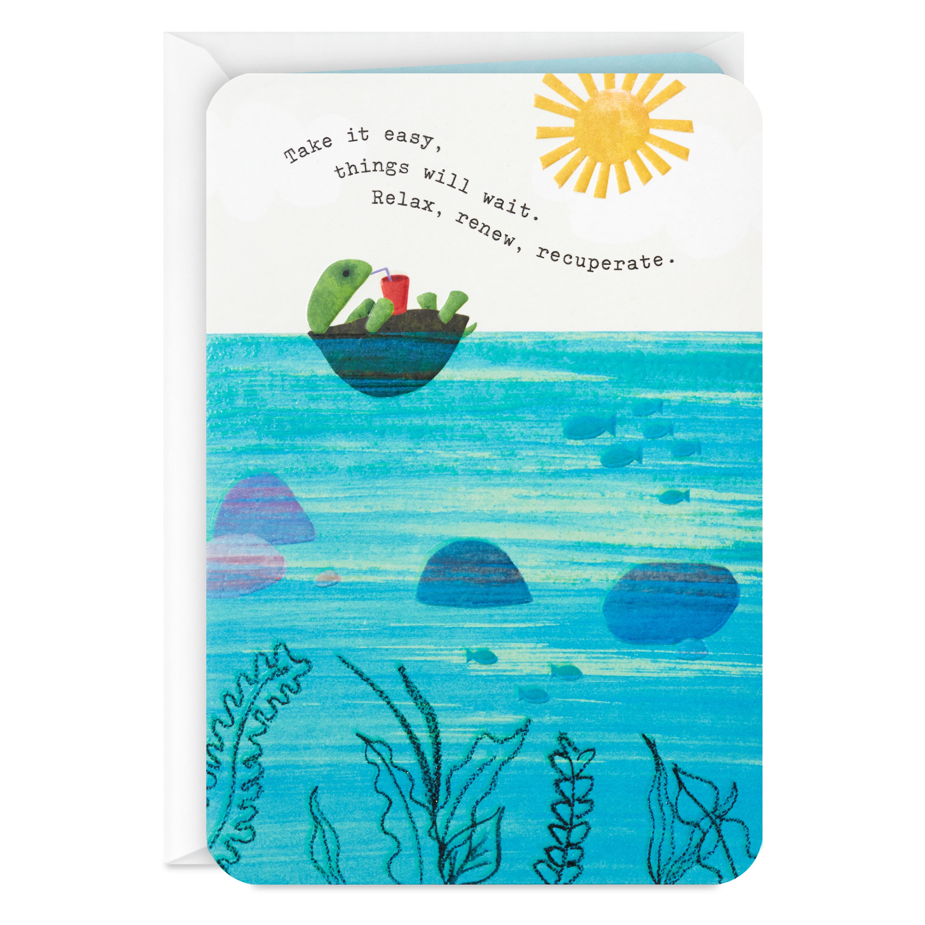 Get Well Card (Turtle Floating)