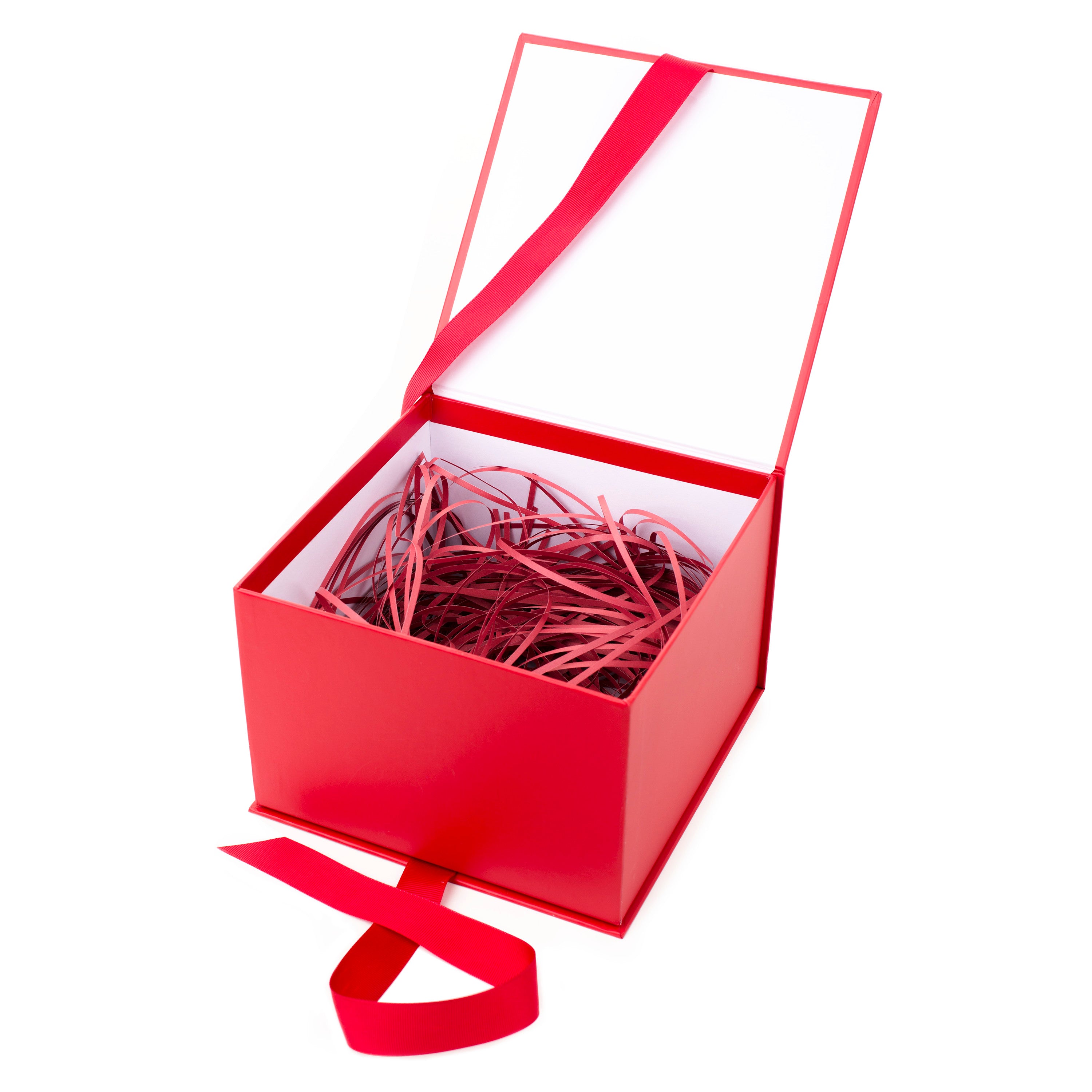 Hallmark 7" Large Gift Box with Fill (Red) for Birthdays, Christmas, Bridal Showers, Weddings, Baby Showers and More