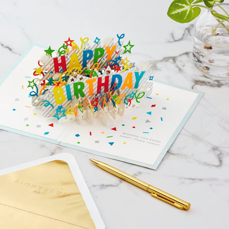 Signature Paper Wonder Pop Up Birthday Card (Happy Birthday)