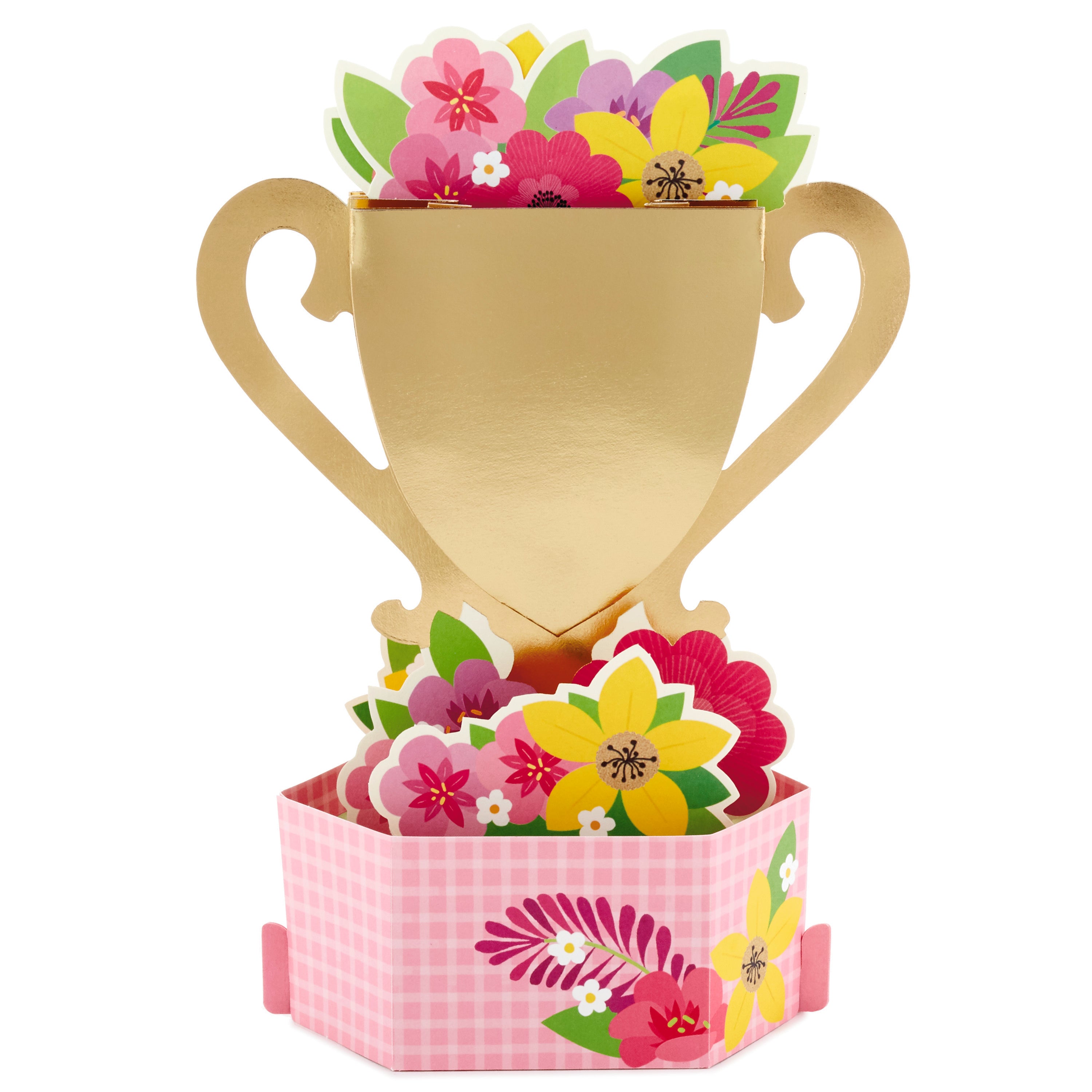Pop Up Mothers Day Card (Displayable World's Best Mom Trophy)
