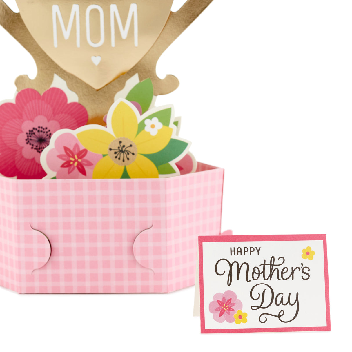 Pop Up Mothers Day Card (Displayable World's Best Mom Trophy)