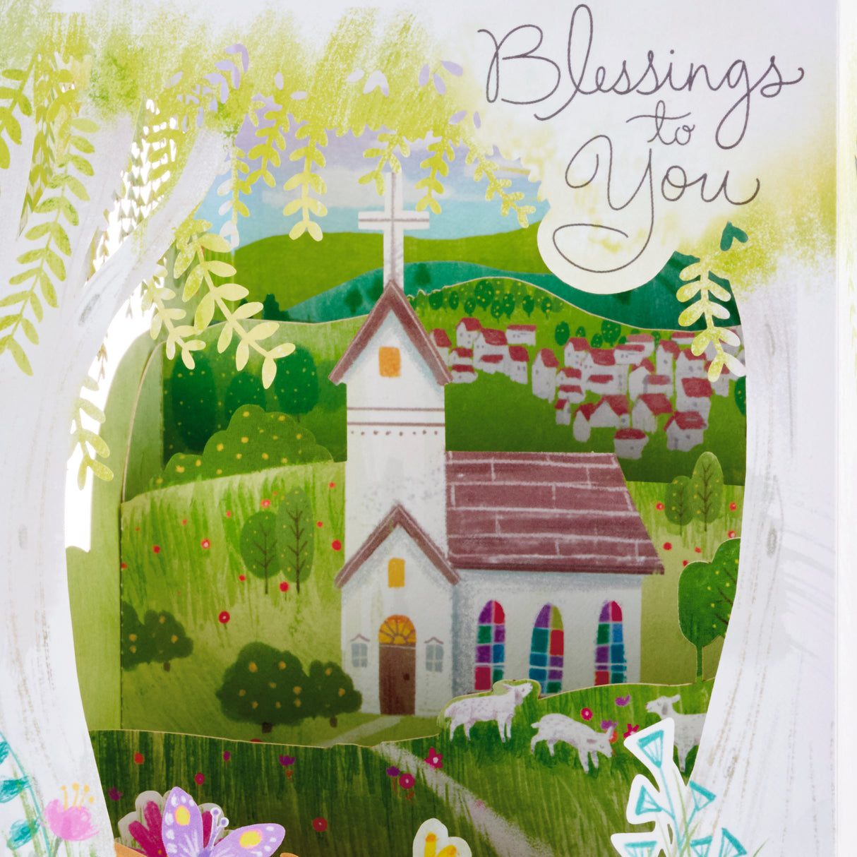 Paper Wonder Displayable Pop Up Easter Card (Blessings to You Church)