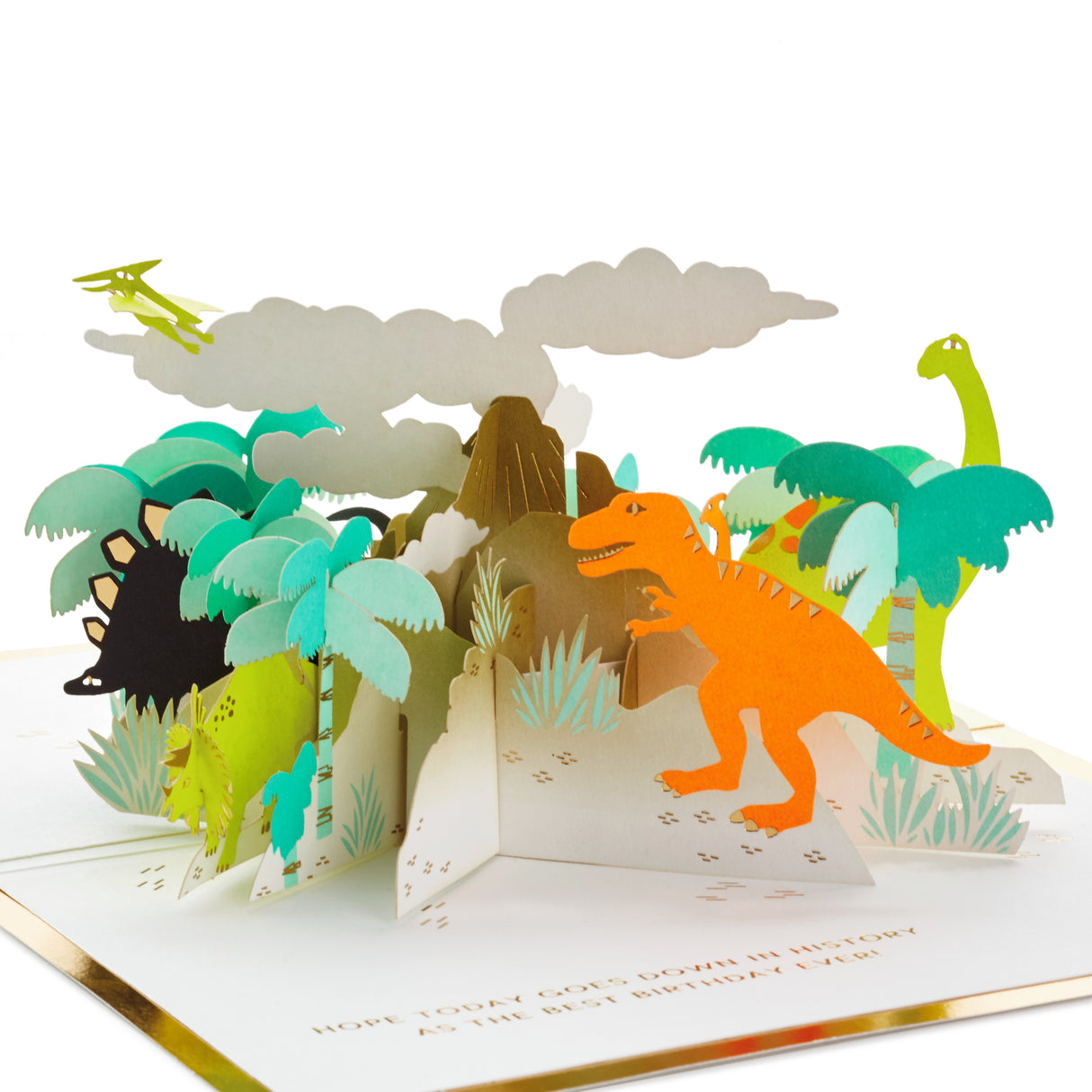 Signature Paper Wonder Pop Up Birthday Card (Dinosaurs)