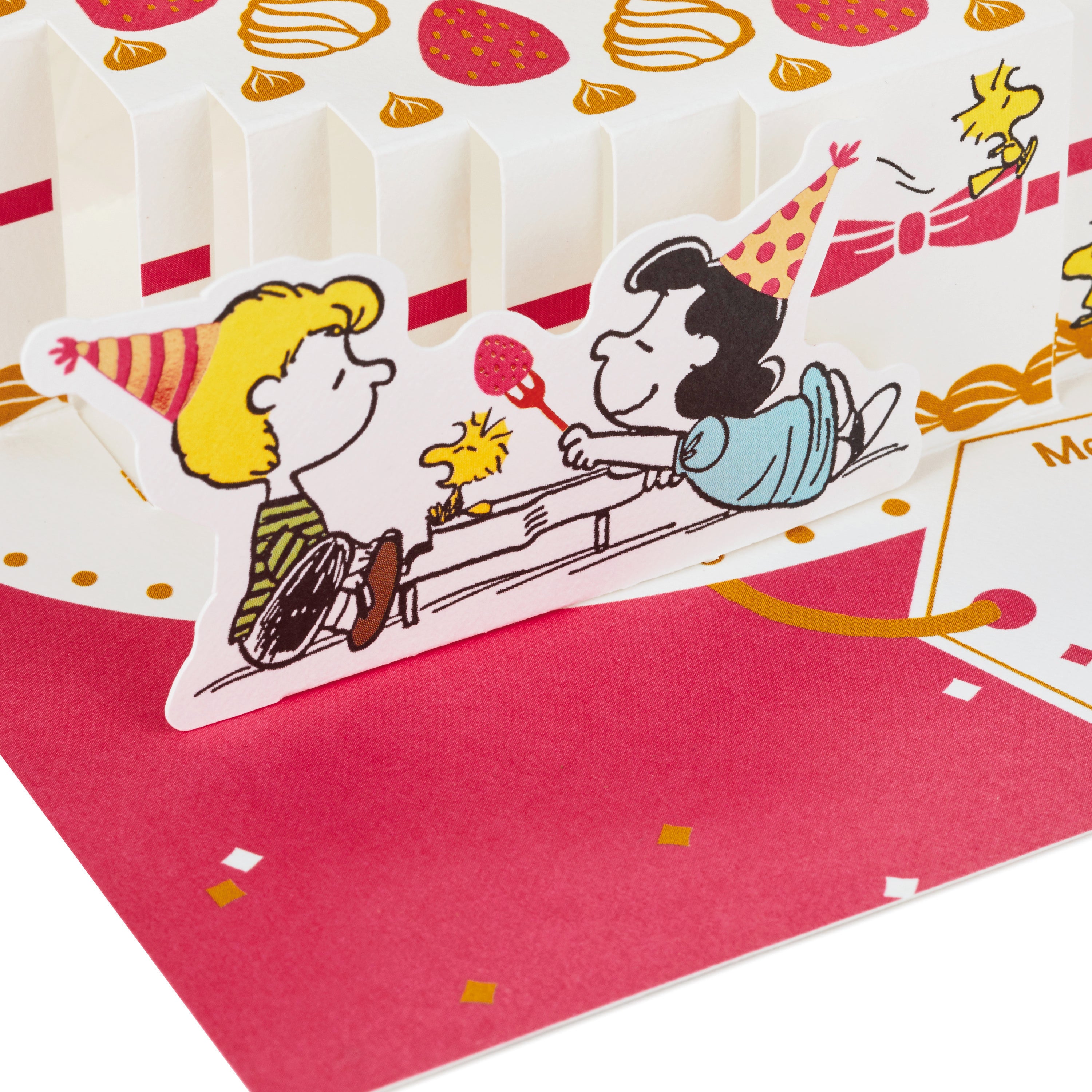 Pop Up Peanuts Birthday Card (Peanuts and Snoopy Cake)