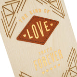 Wood Father's Day Card for Husband or Boyfriend (Love That's Forever)
