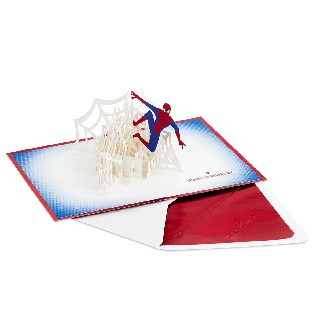 Signature Paper Wonder Pop Up Birthday Card or Fathers Day Card (Spider-Man)