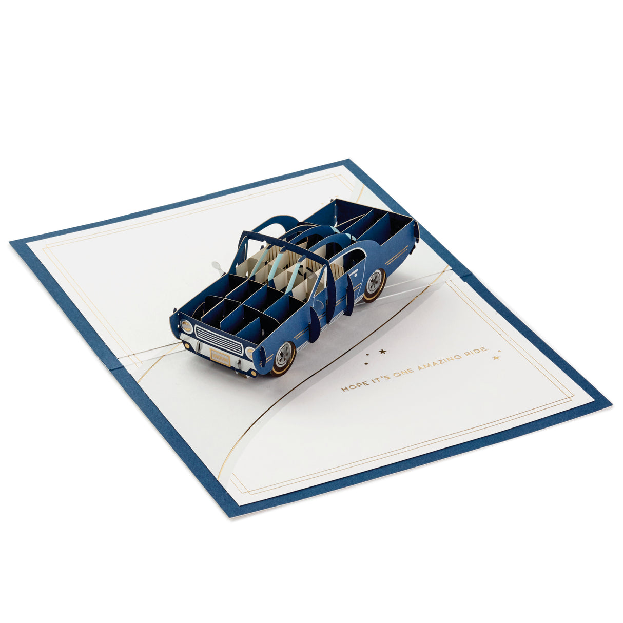 Signature Paper Wonder Pop Up Birthday Card (Classic Car, Amazing Ride)