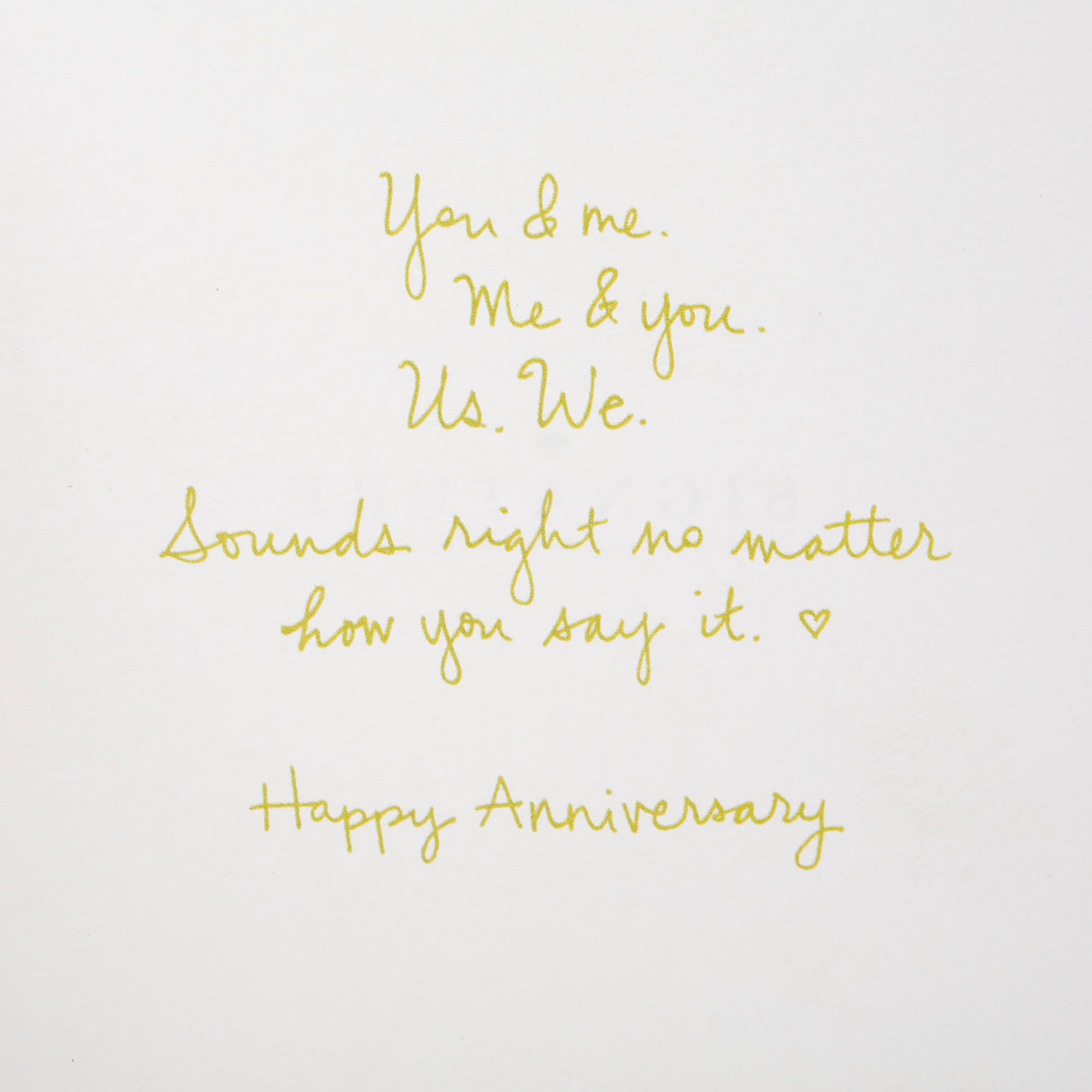 Signature Anniversary Card (Wooden You & Me)