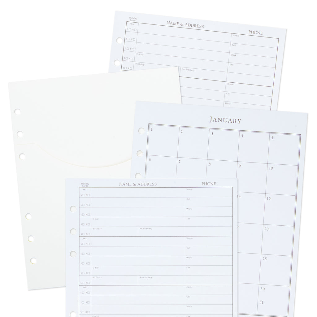 Address Book Refill Pages (Pack of 44 Replacement Pages for Addresses