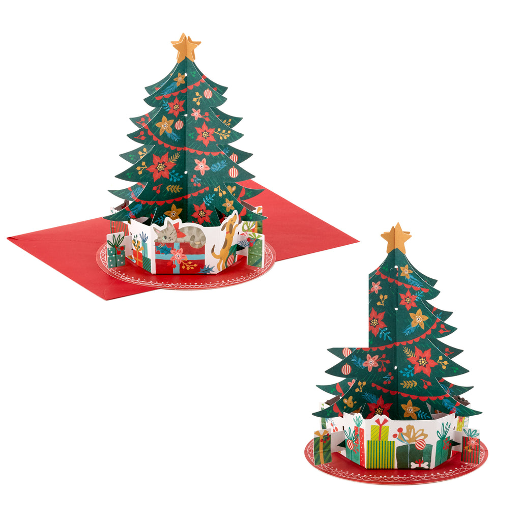 Paper Wonder Boxed Pop Up Christmas Cards, Christmas Tree (8 Cards and Envelopes)