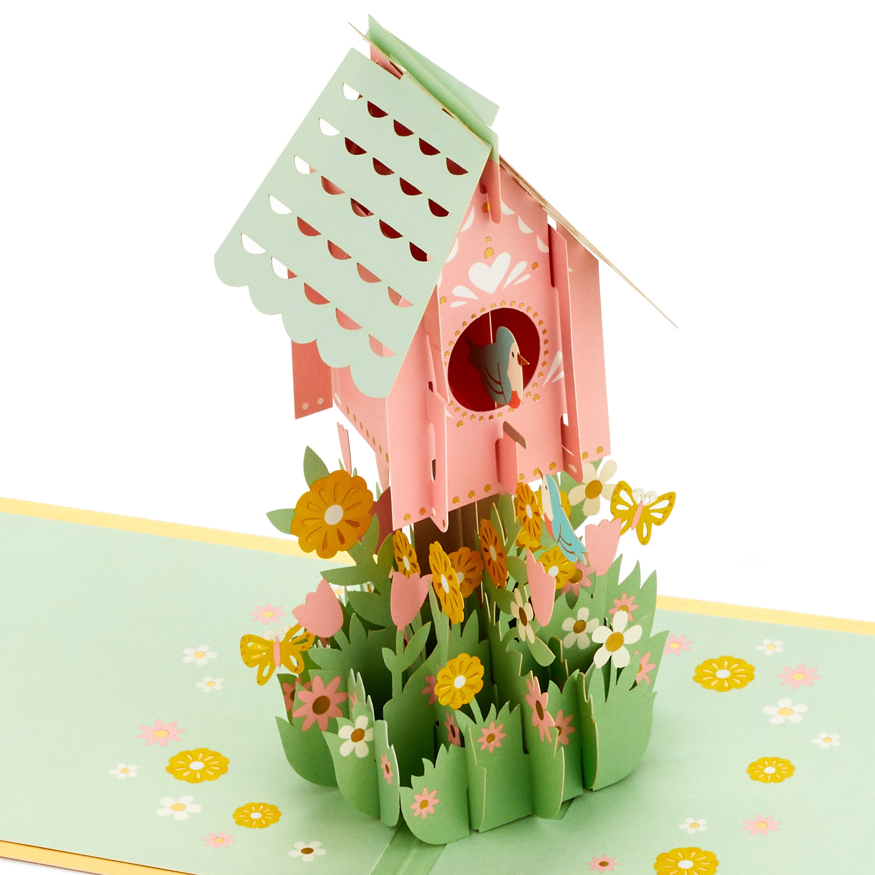 Signature Paper Wonder Pop Up Mothers Day Card or Birthday Card for Mom (Birdhouse)