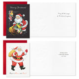 Boxed Christmas Cards, Vintage Santa Claus (4 Designs, 12 Cards and Envelopes)