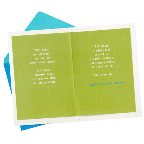 Hallmark Fathers Day Card for Dad from Son or Daughter (Love That Always Comes Through)