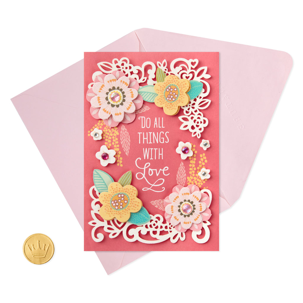 Signature Birthday Card (Scattered Flowers)