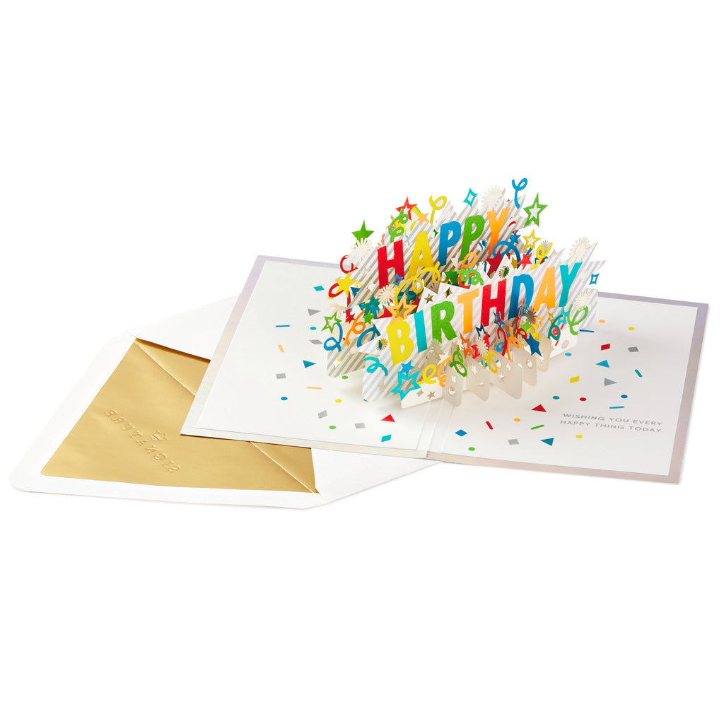 Signature Paper Wonder Pop Up Birthday Card (Happy Birthday)