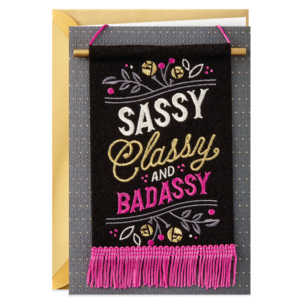 Signature Birthday Card for Her (Sassy and Classy Flag)