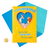 Father's Day Card for Husband (Interactive Kiss Disney Lady and The Tramp)