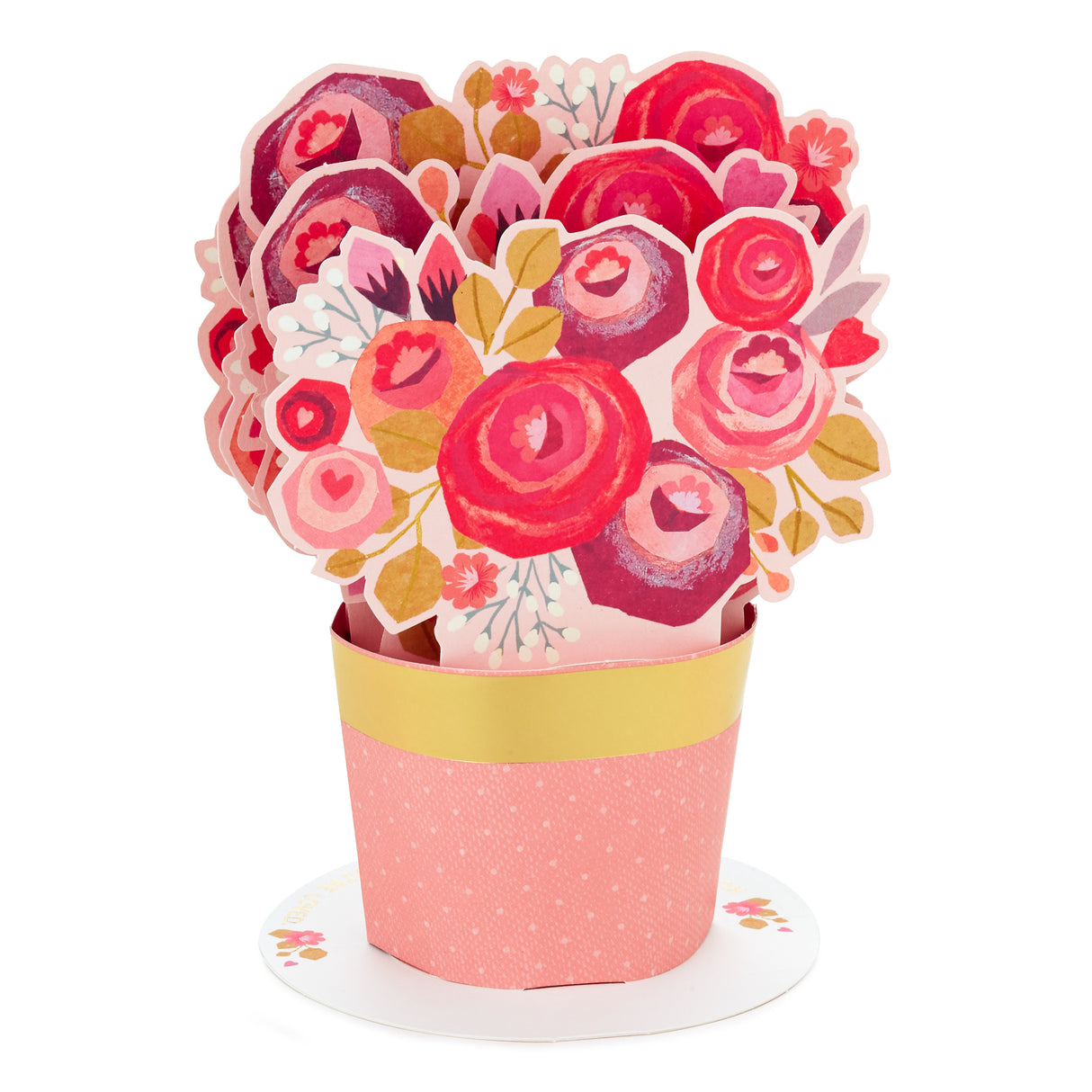 Paper Wonder Pop Up Valentines Day Card, Displayable Bouquet (Love You)