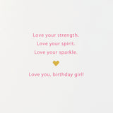 Signature Birthday Card for Her (Heart and Stripes)