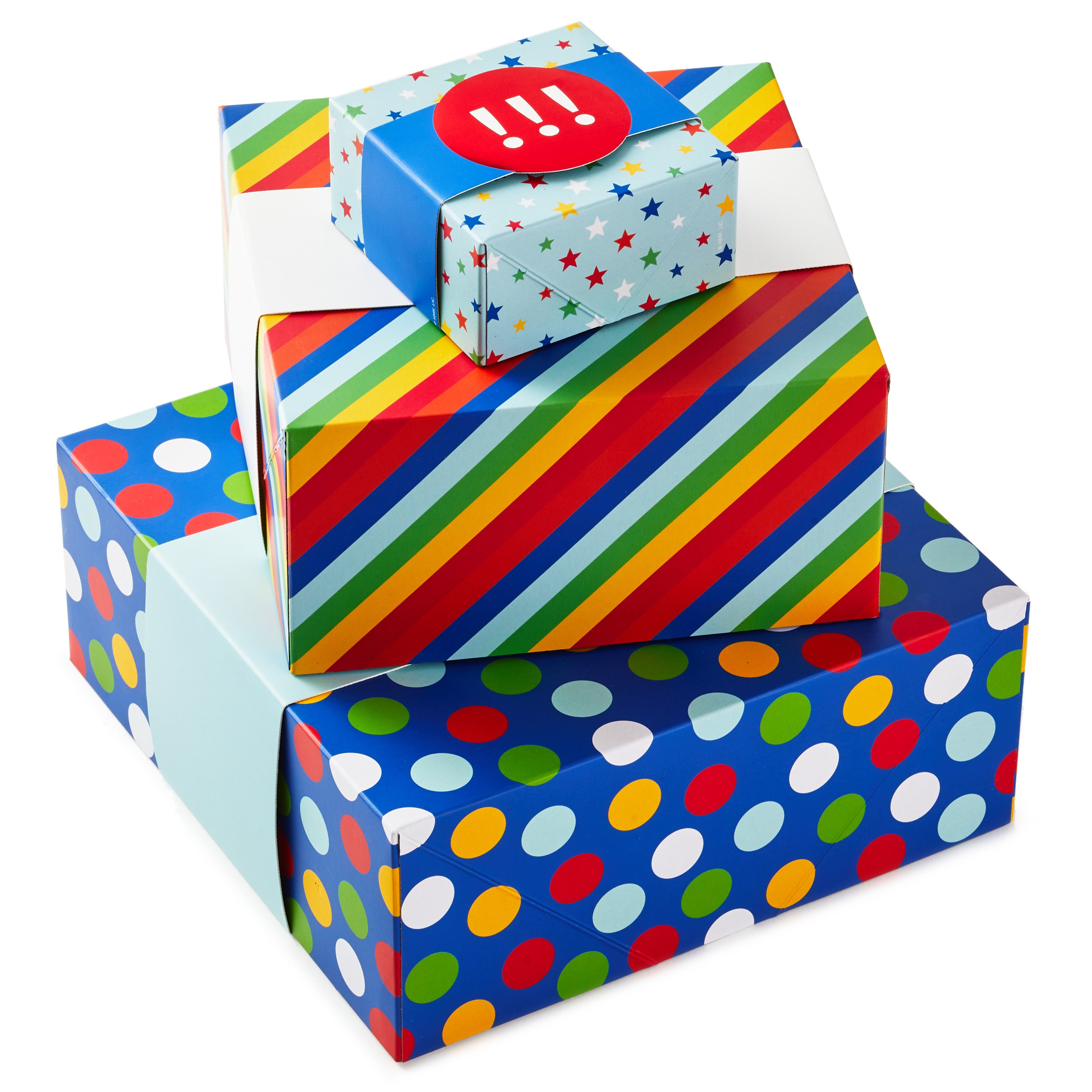 Hallmark Gift Boxes with Wrap Bands, Assorted Sizes (3-Pack: Rainbow S –  Hallmark Canada