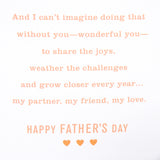 Wood Father's Day Card for Husband or Boyfriend (Love That's Forever)