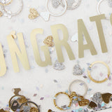 Signature Congratulations Engagement Card, Bridal Shower Card, Wedding Card (Congrats Confetti)