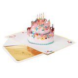  Signature Paper Wonder Pop Up Birthday Card for Women (Floral Birthday Cake)