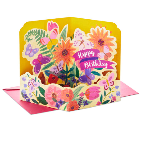  Paper Wonder Pop Up Birthday Card (Butterfly Garden)