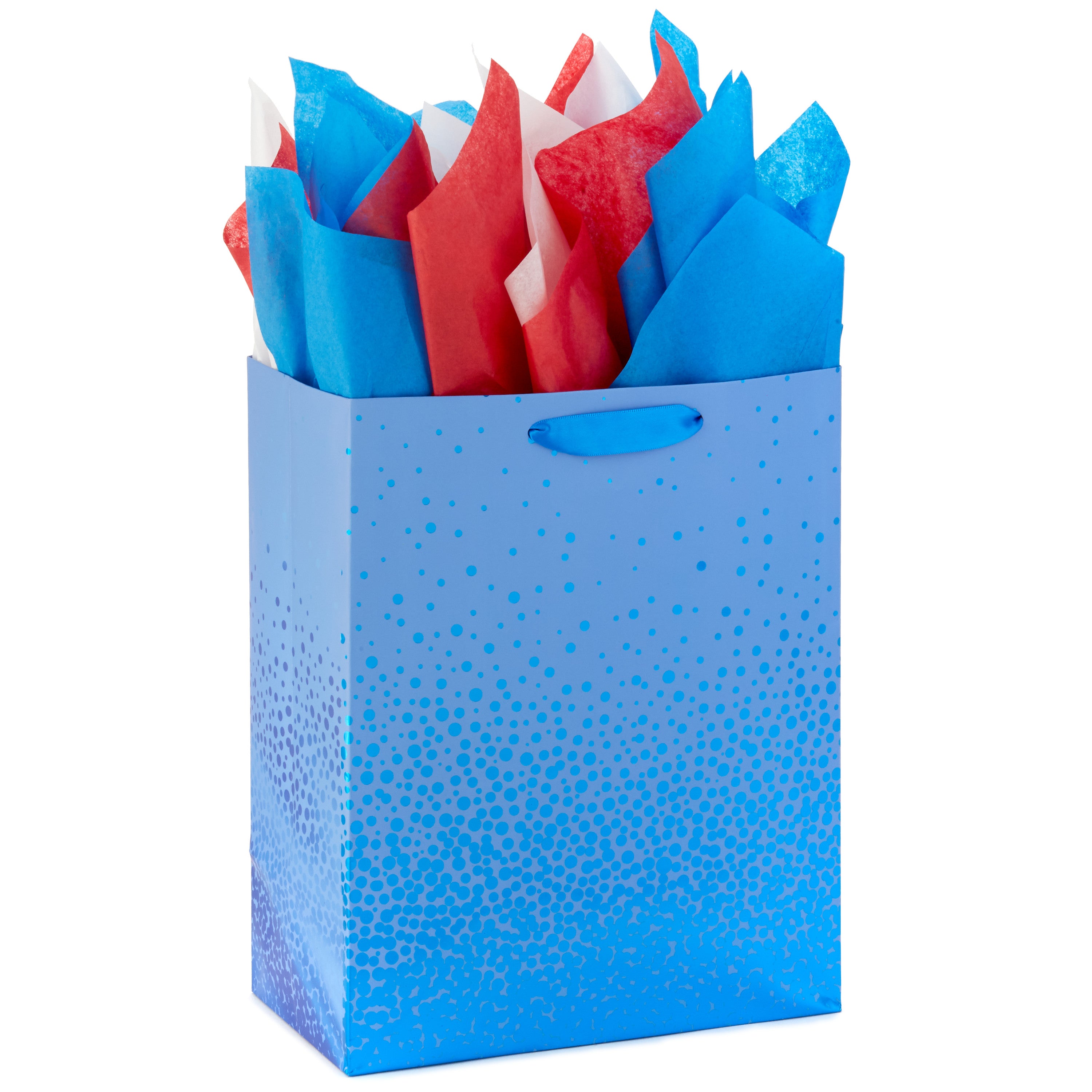 Red, White and Blue Bulk Tissue Paper (120 Sheets) for Gift Bags, Birthdays, Graduations, Fourth of July, Christmas, Hanukkah