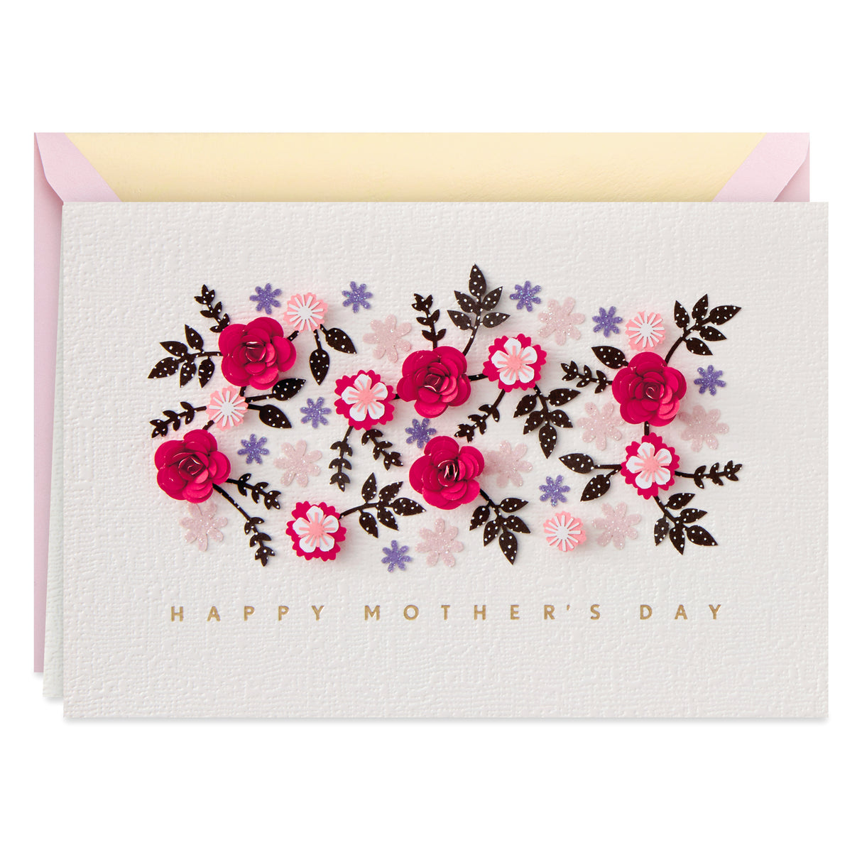 Signature Mother's Day Card (Cut Paper Flowers Have a Wonderful Day)
