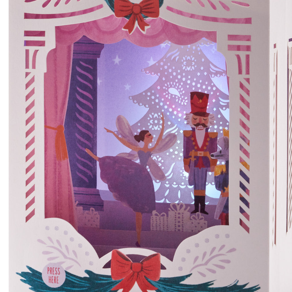 Paper Wonder Musical Pop Up Christmas Card (Nutcracker, Plays Dance of the Sugar Plum Fairy)