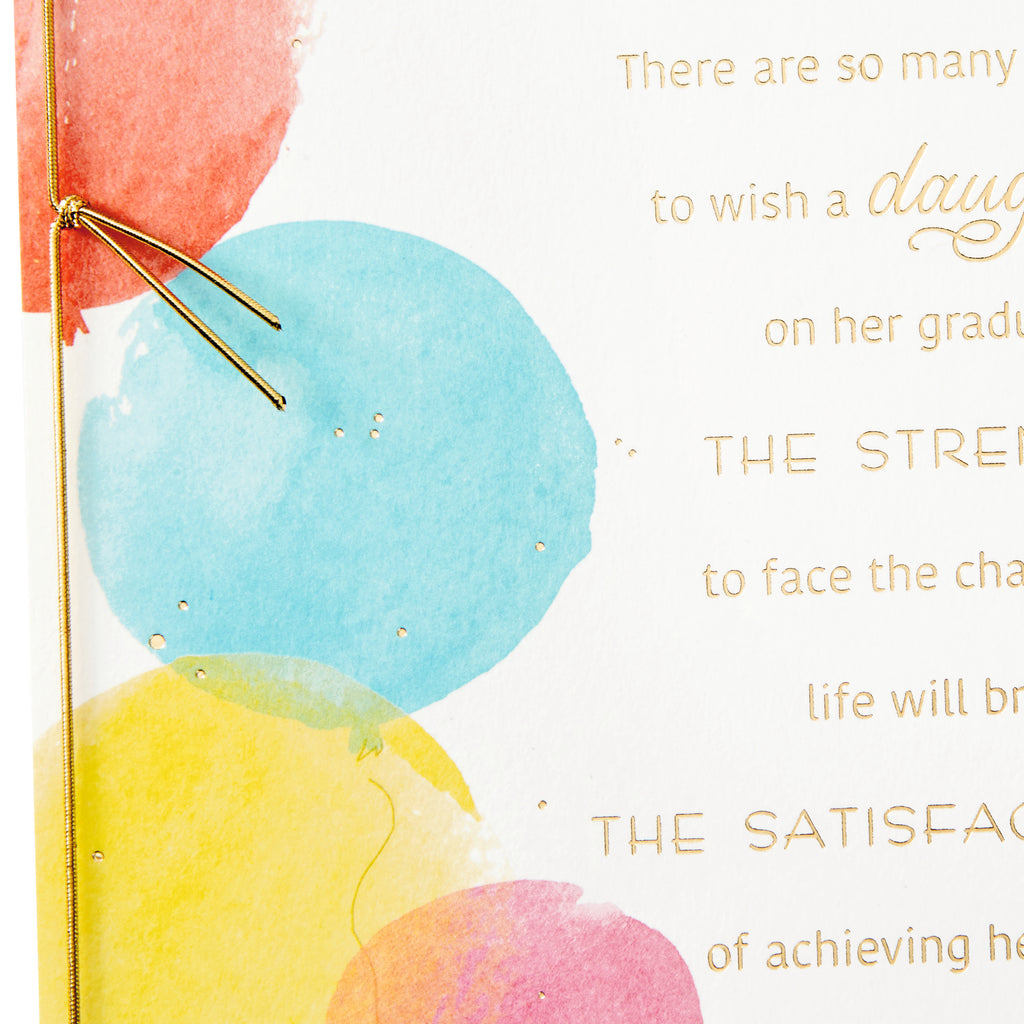 Graduation Card for Daughter (Congratulations with Love)