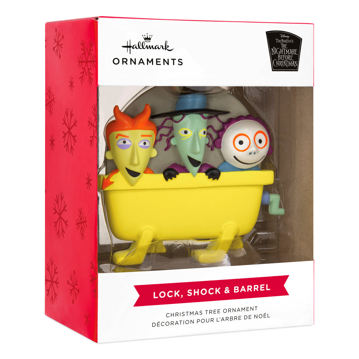 Disney Tim Burton's The Nightmare Before Christmas Lock, Shock and Barrel Christmas Ornament