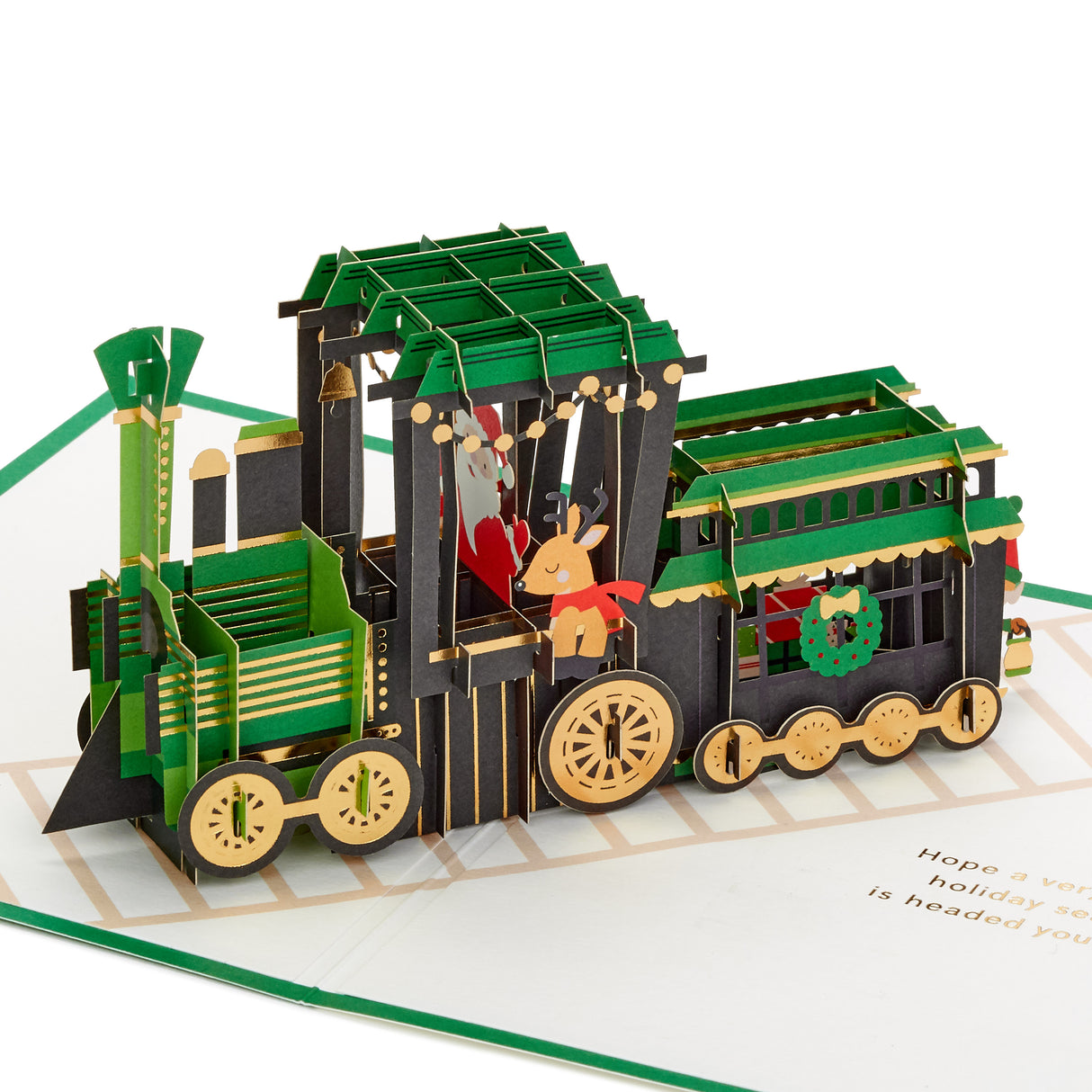 Signature Paper Wonder Pop Up Christmas Card (Christmas Train)