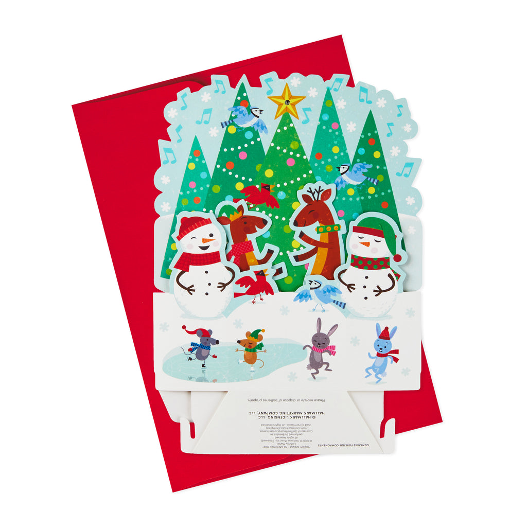Paper Wonder Pop Up Christmas Card with Lights and Music (Plays Rockin' Around the Christmas Tree)