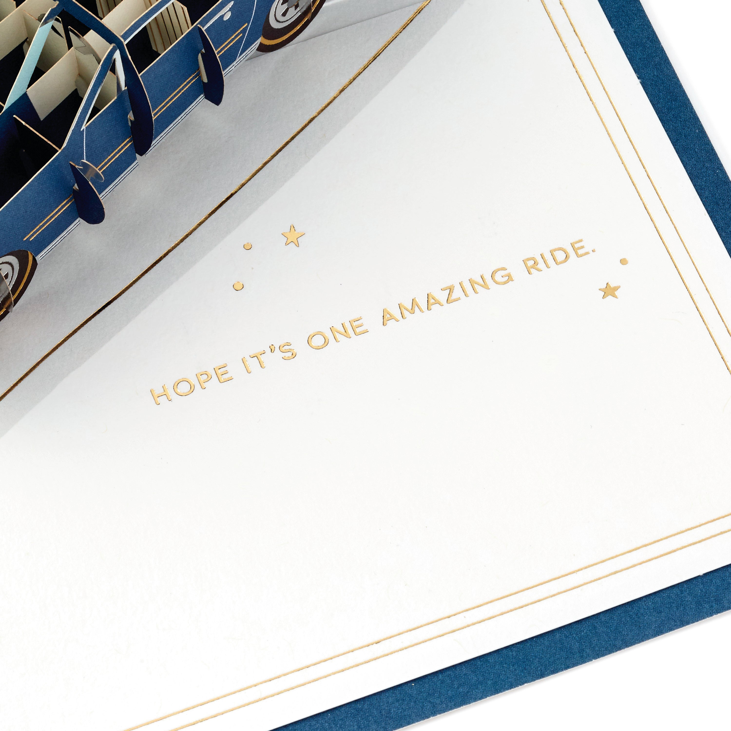 Signature Paper Wonder Pop Up Birthday Card (Classic Car, Amazing Ride)