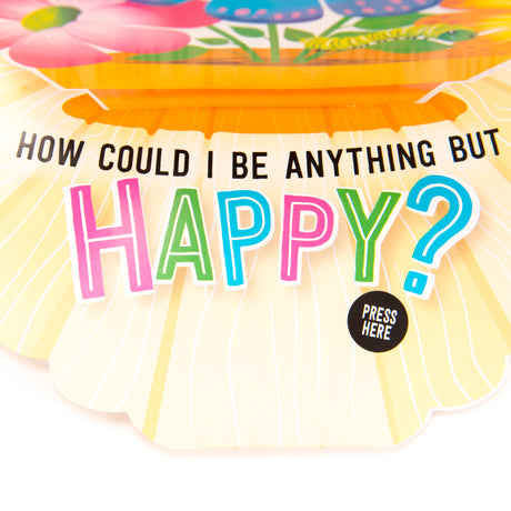 Pop Up Mother's Day Card with Song for Mom (Pot of Butterflies, Plays Happy by Pharrell Williams)