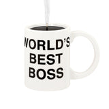 The Office World's Best Boss Coffee Mug Christmas Ornament