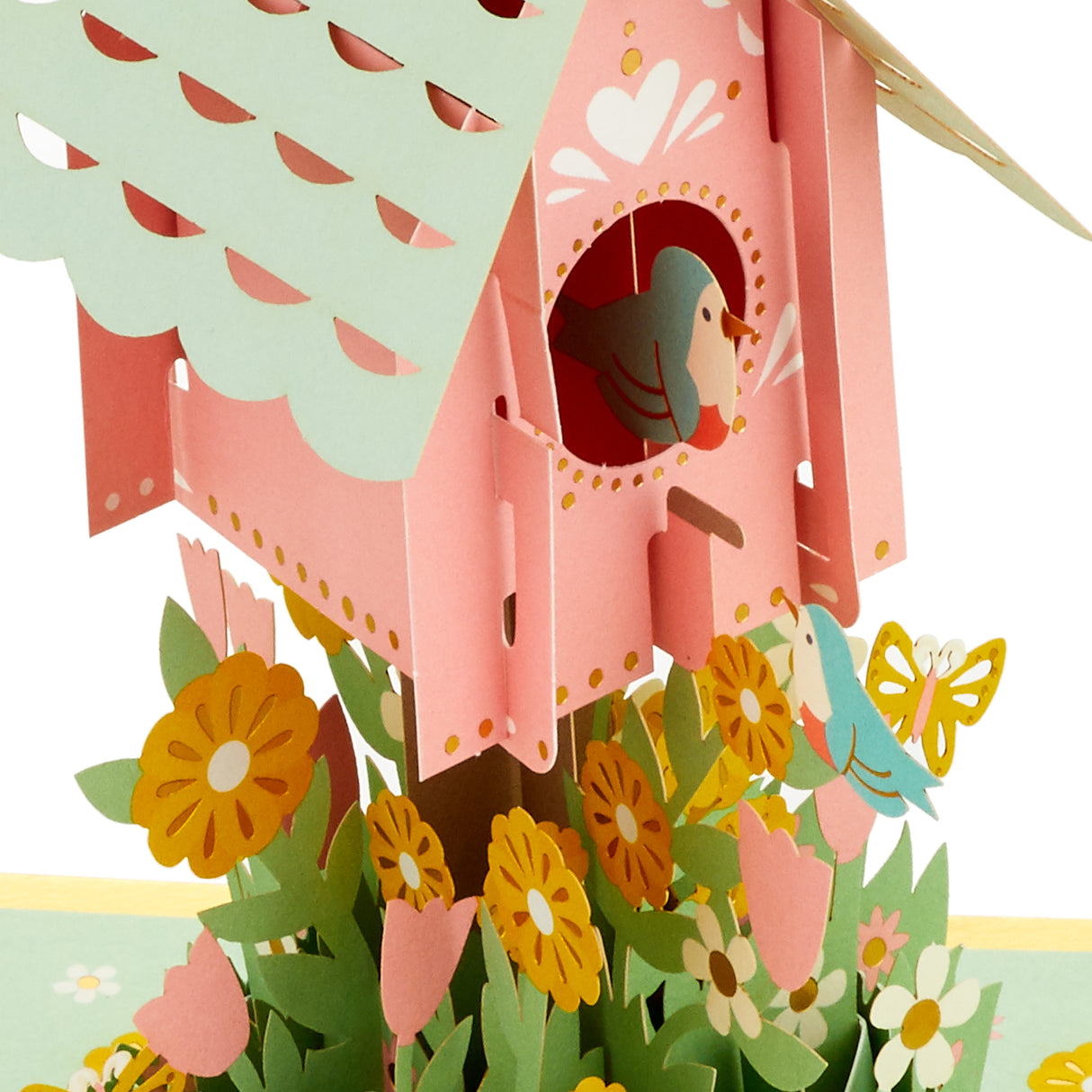 Signature Paper Wonder Pop Up Mothers Day Card or Birthday Card for Mom (Birdhouse)