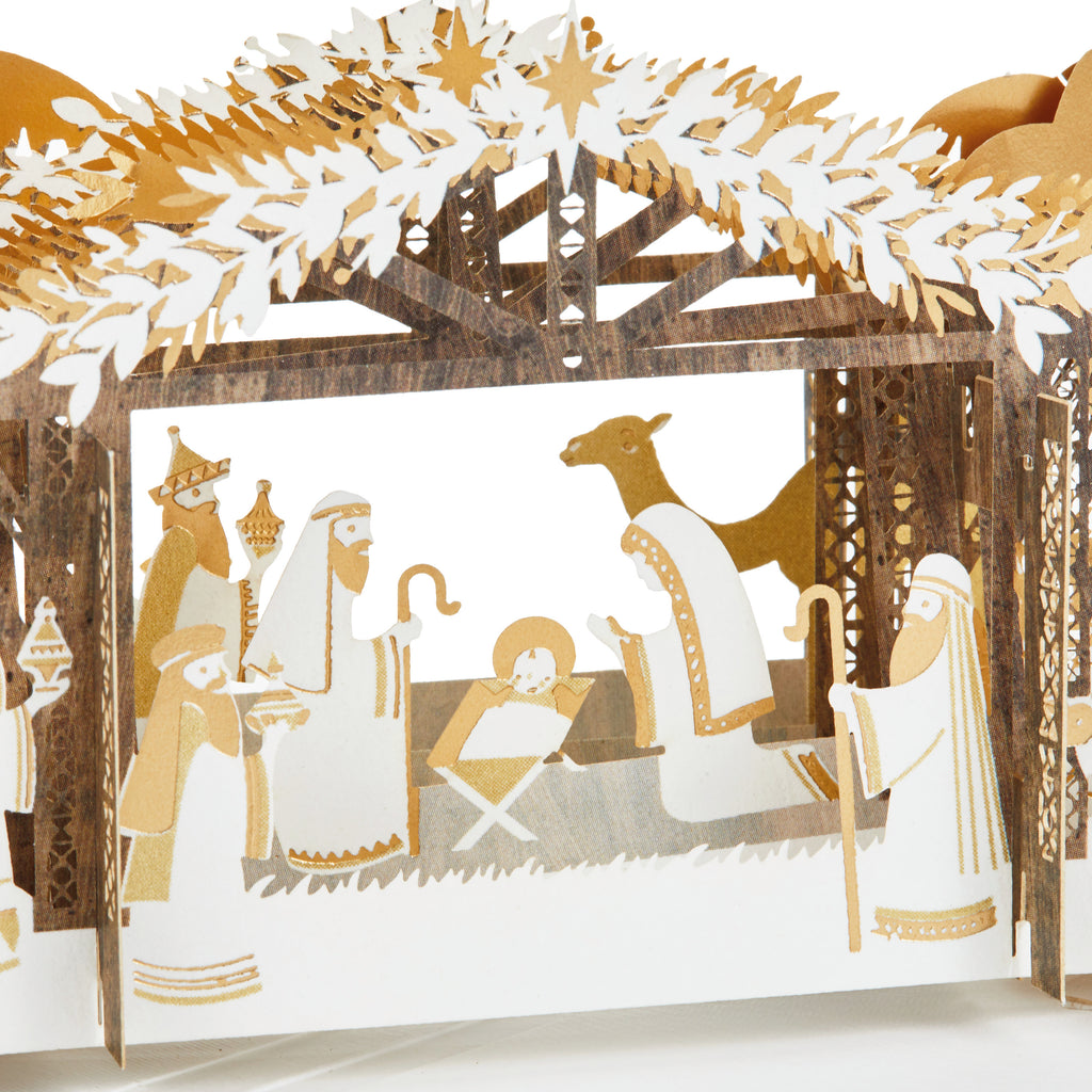 Signature Paper Wonder Religious Pop Up Christmas Card (Nativity)