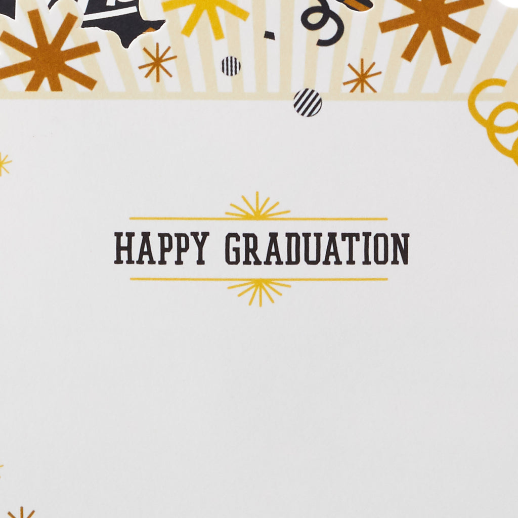 Paper Wonder Musical Pop Up Graduation Card and Gift Card Holder (Plays Celebration)