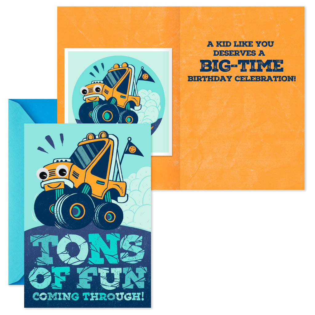 Birthday Card for Kids (Monster Truck Sticker)