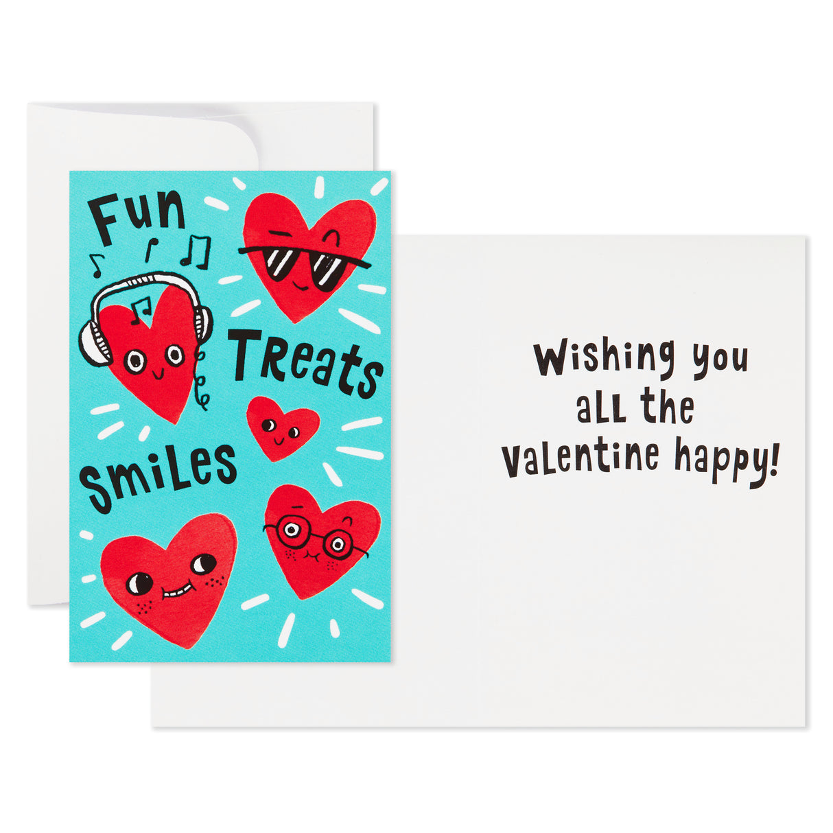 Assorted Valentines Day Cards for Kids, Happy Heart Day (24 Valentine's Day Cards with Envelopes)