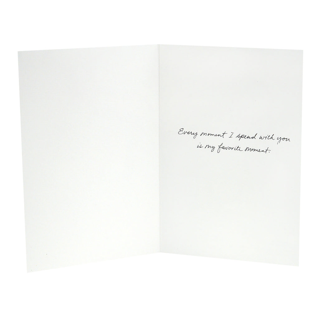 Signature Love Card, Time Flies (Romantic Anniversary Card or Birthday Card)