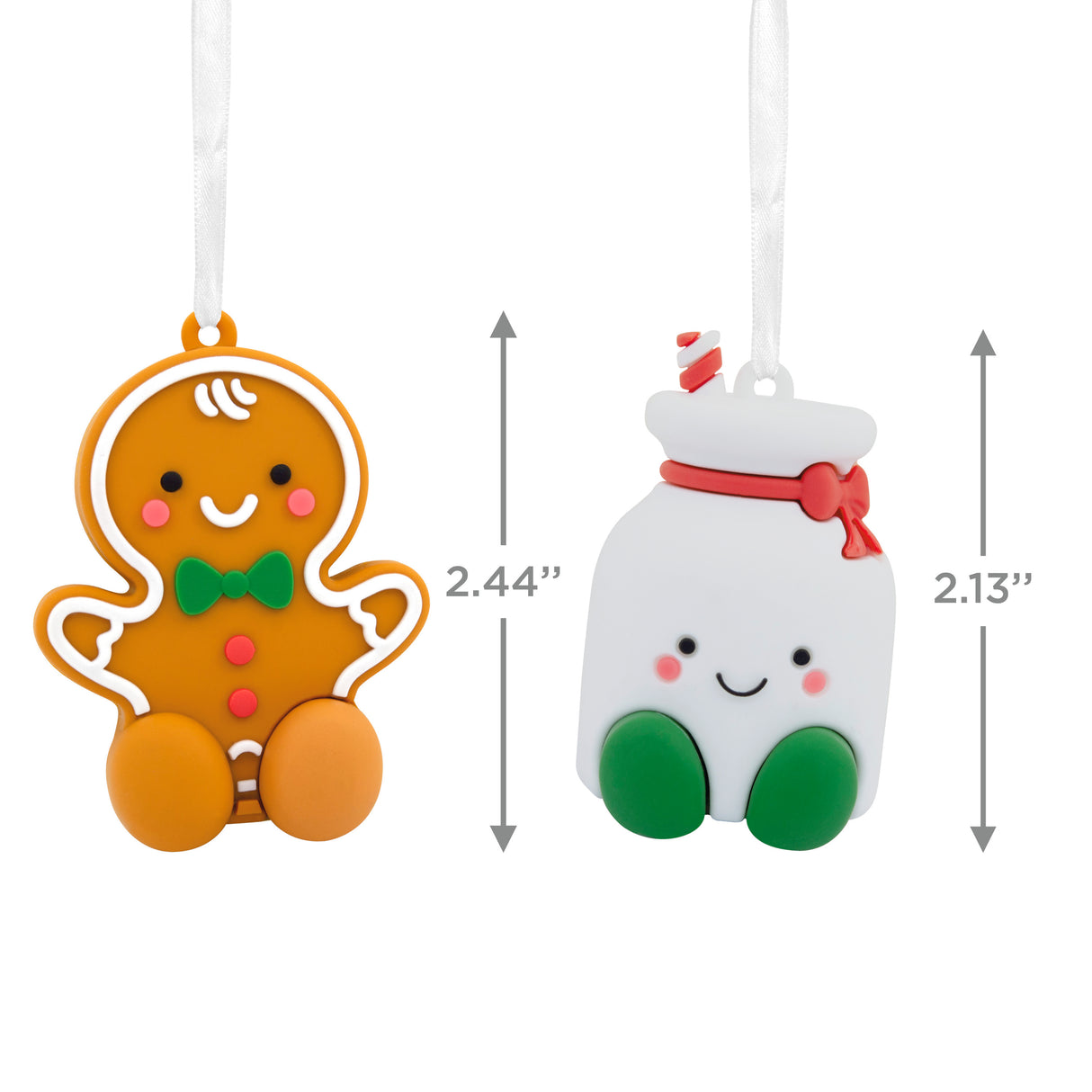 Better Together Gingerbread and Milk Magnetic Christmas Ornaments, Set of 2