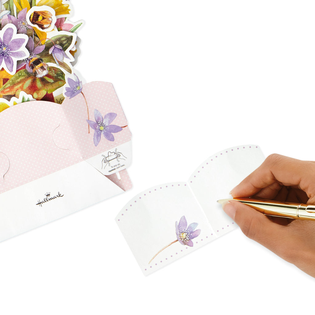 Paper Wonder Musical Birthday Pop Up Card for Women (Marjolein Bastin Bouquet, Plays Just to See You Smile)