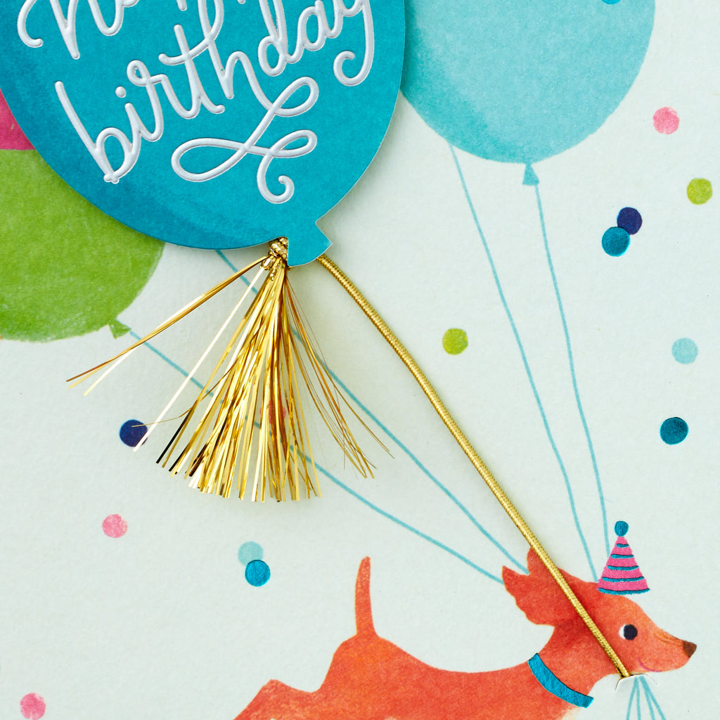 Birthday Card (Dog with Birthday Balloons)