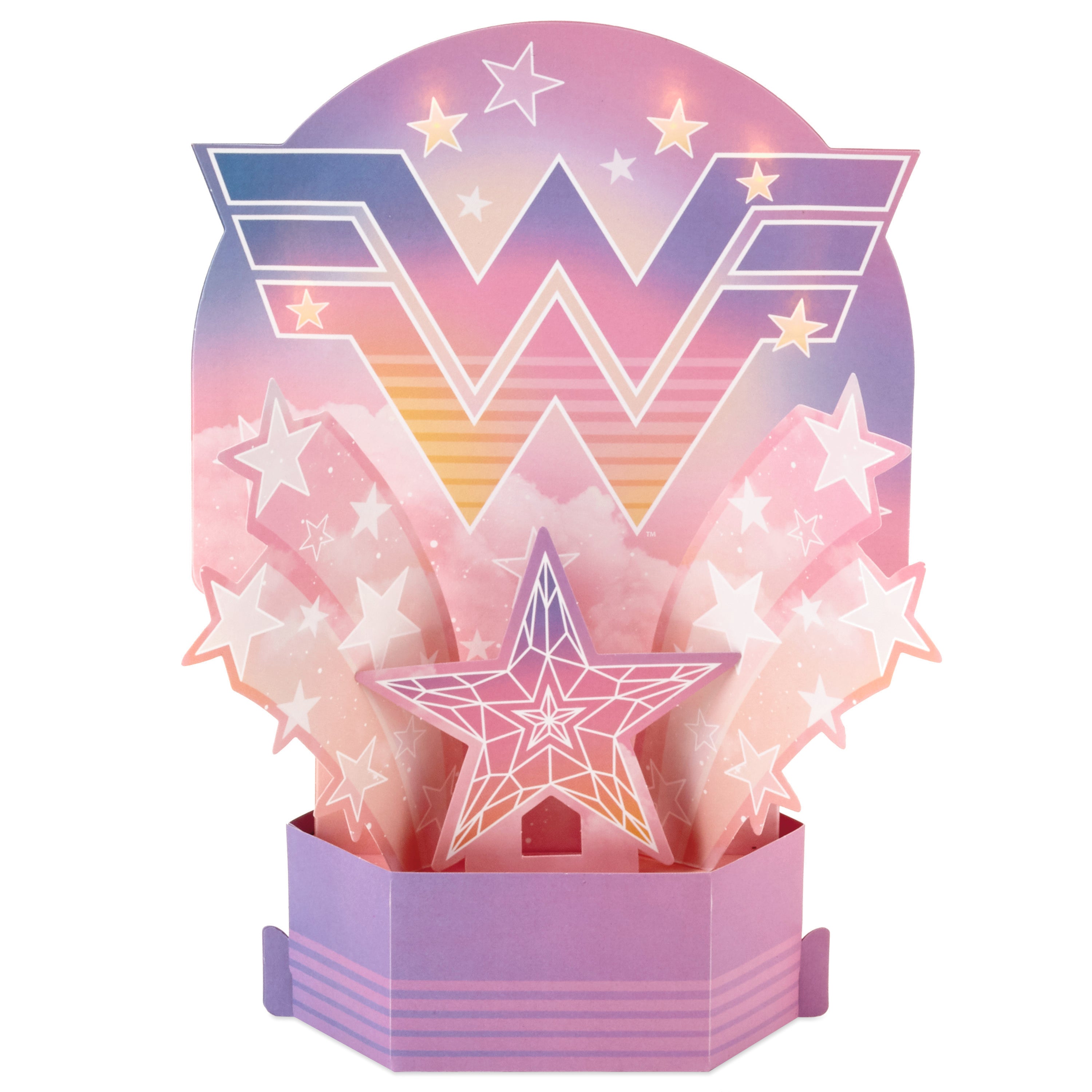 Wonder Woman Paper Wonder Pop Up Birthday Card with Music (Plays Wonder Woman Theme)