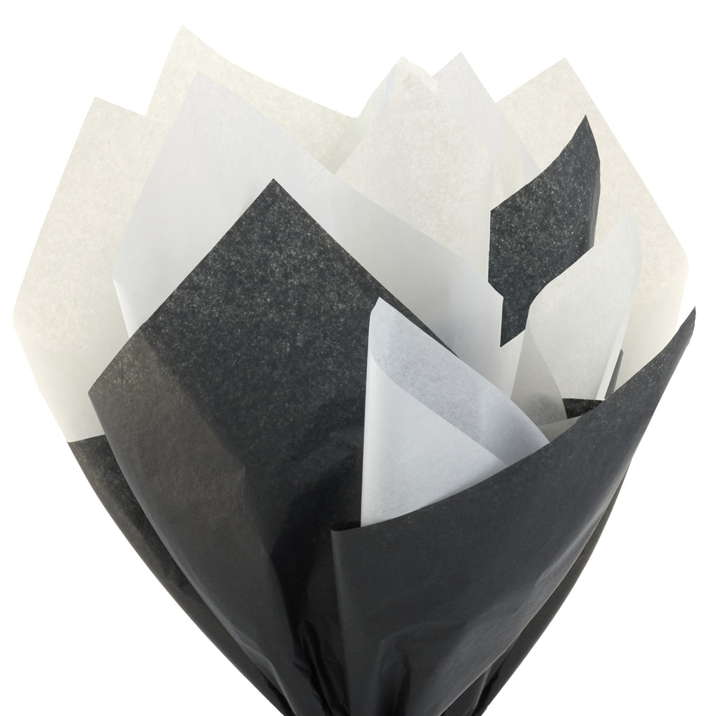 White, Black and Ivory Bulk Tissue Paper (120 Sheets) for Gift Bags, Weddings, Graduations, Valentine's Day, Christmas